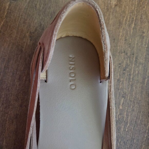 Nisolo Leather Huarache Sandals Size 7 Womens Brown Flats Anthropologie Shoes - Picture 6 of 9